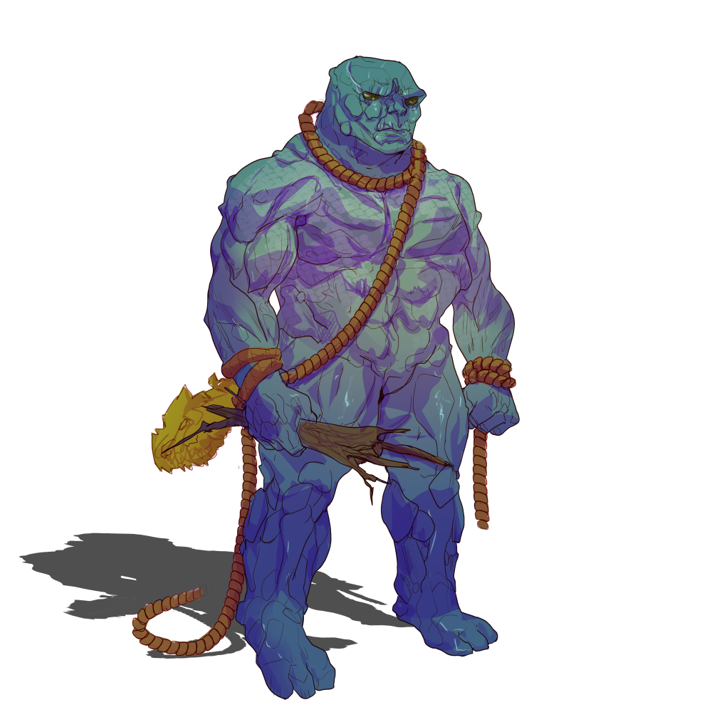 Gynffach Triddle, Loyal troll made from rocks and boulders.